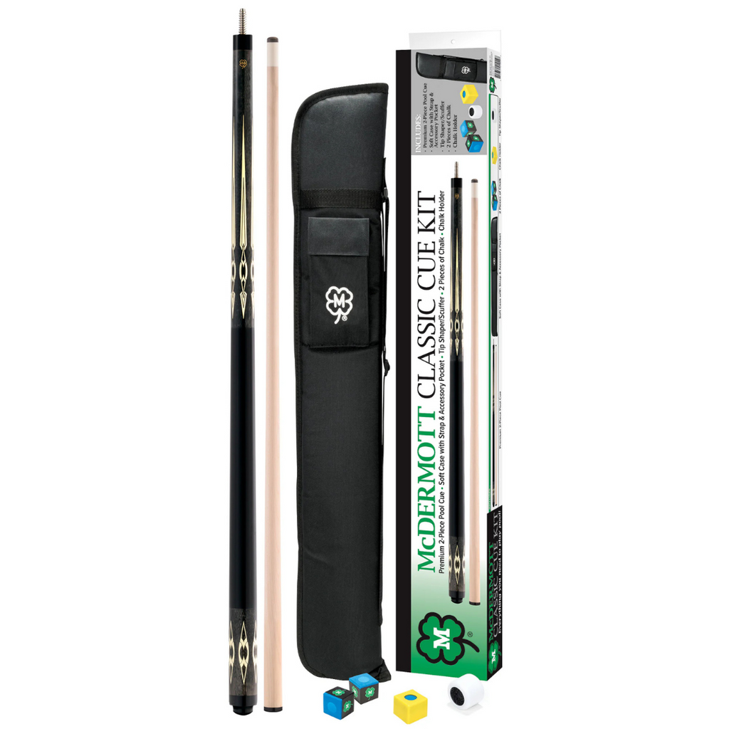 Taco McDermott Classic Cue Kit (Negro)