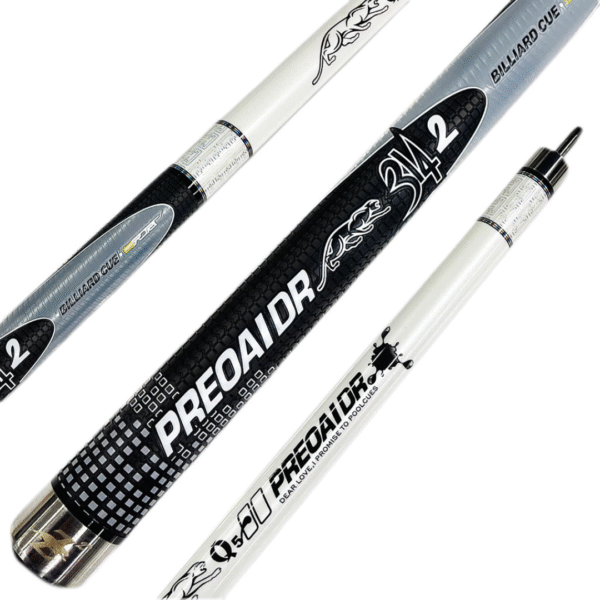 Taco de Billar Preoaidr Q5 Grip Texturizado - Cuadros Gris Con Mitad blanco Q5